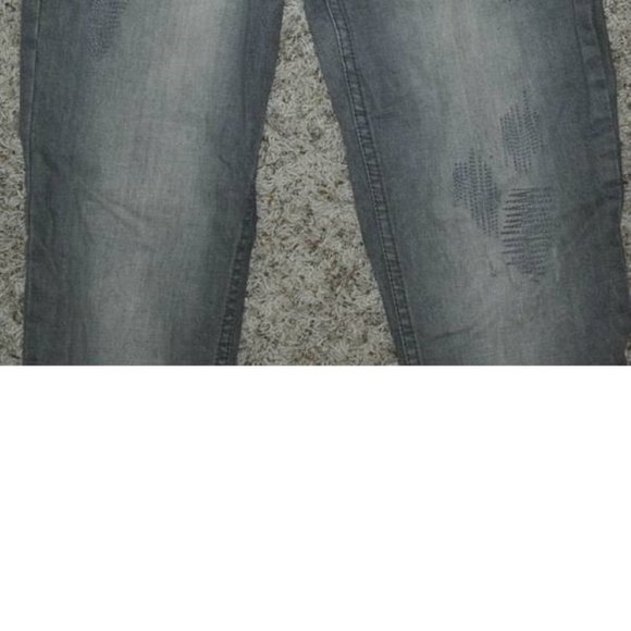 Womens Skinny Jeans Hang Ten Black Wash 0 Denim Jr. Girls Studded Distressed - Picture 4 of 7
